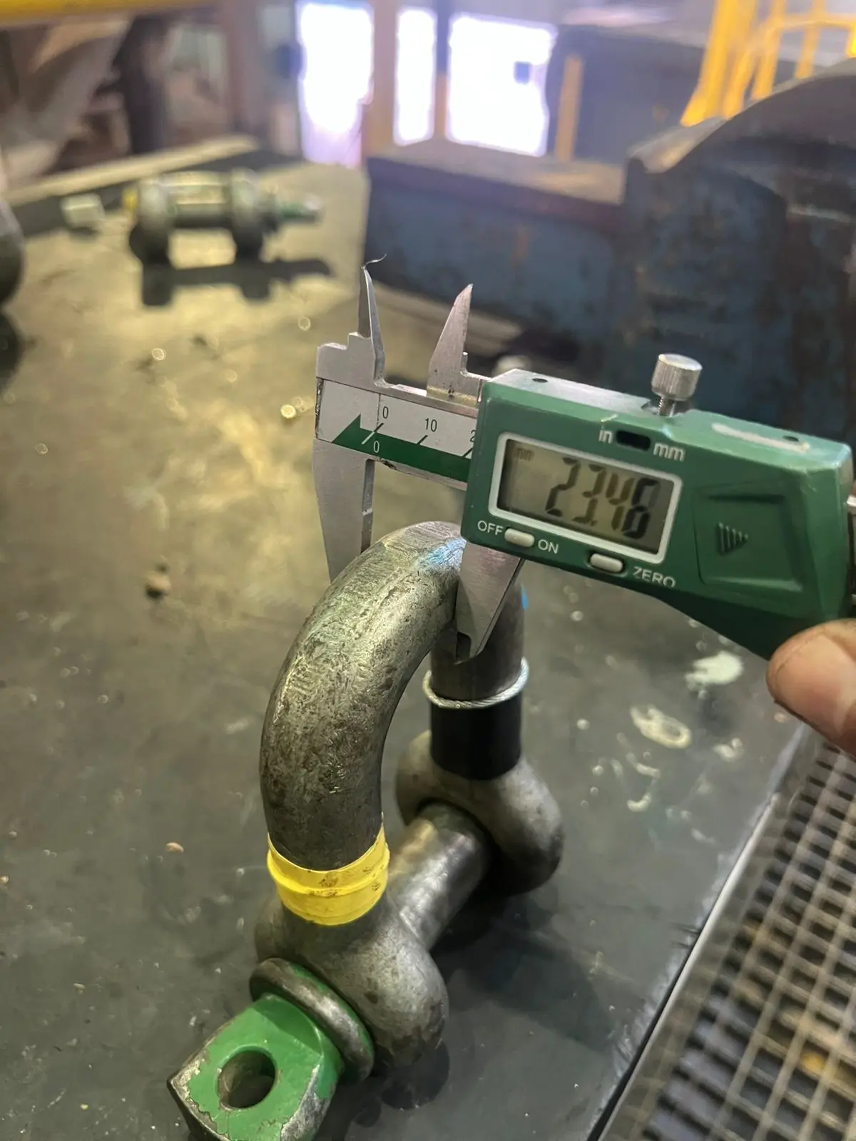Inspección de grilletes